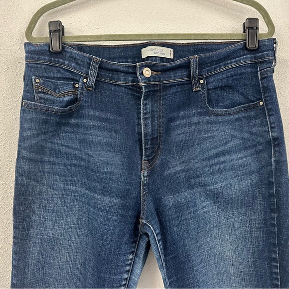 Levi's Dark Blue Straight Leg 505 Jeans - Picture 3 of 15